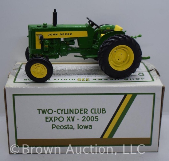 John Deere 330 utility tractor, 1:16 scale die-cast