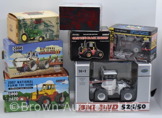 (7) die-cast Tractors, all 1:64 scale