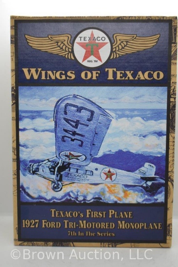 "Wings of Texaco" die-cast coin bank - 1927 Ford Tri-Motored Monoplane