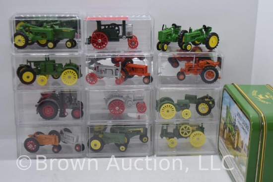 assortment of die-cast Tractors, appear to all be 1:64 scale