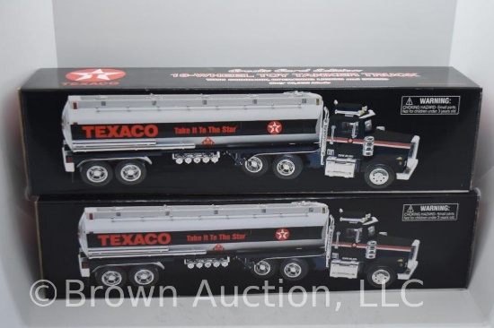 (2) Texaco 18-wheel Toy Tanker Trucks