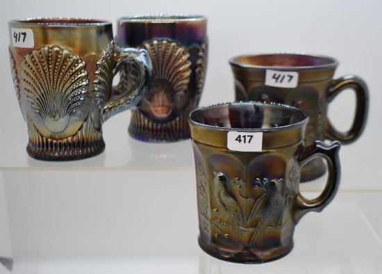(4) Carnival 3.5" mugs