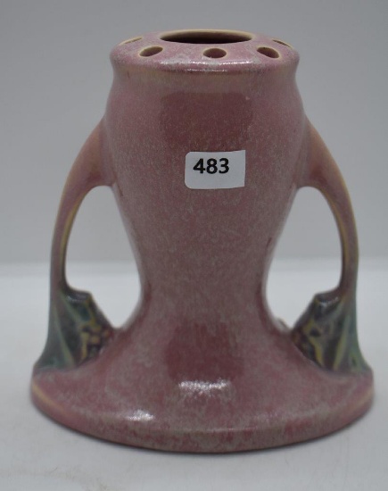 Roseville Tuscany 66-5" flower frog/vase, pink