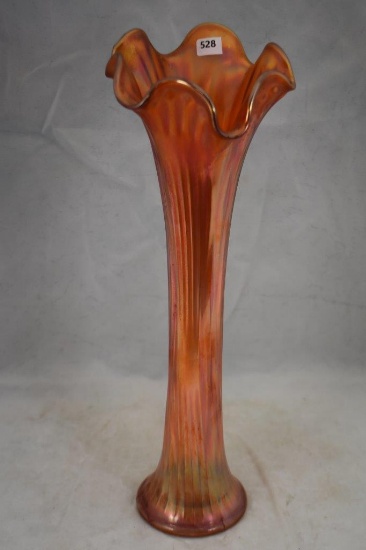 Carnival Fine Rib 15" marigold vase