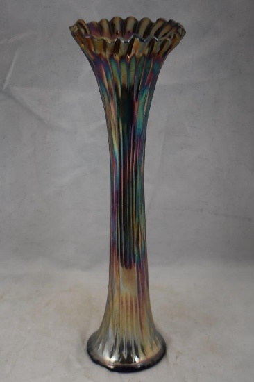 Carnival Fenton #916 14" cobalt vase