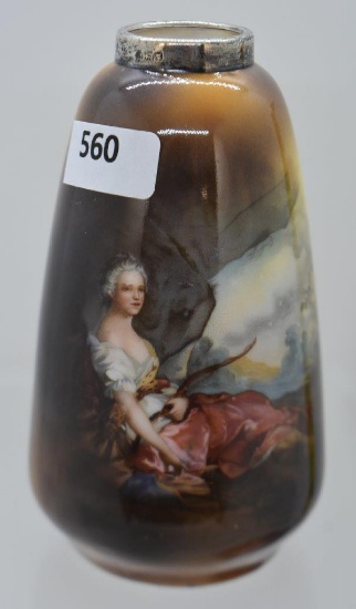 R.S. Prussia 4.5" vase, Diana the Huntress