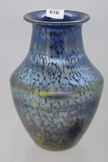 Art Glass Loetz 5.5" cobalt vase