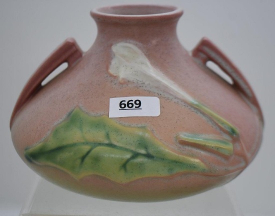 Roseville Thornapple 808-4: vase, pink