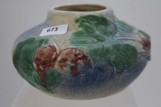Weller 3.5" squatty vase, blue