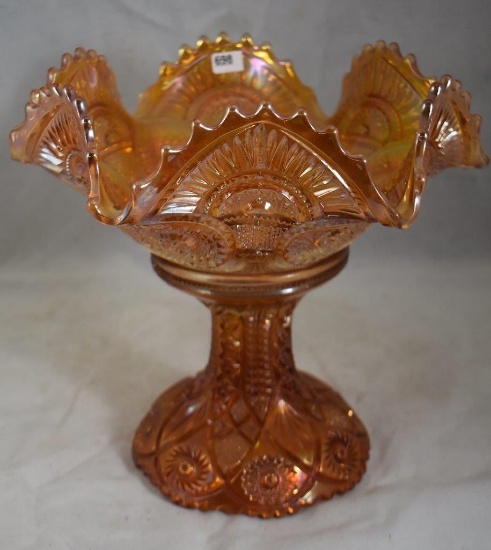 Carnival Twins marigold fruit bowl and stand