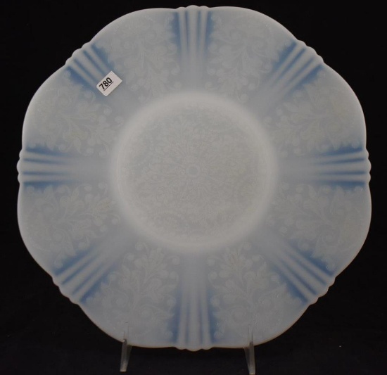 White opal. Depression Glass 11.5"d plate
