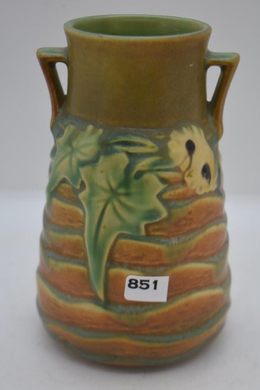Roseville Luffa 683-6" vase, brown