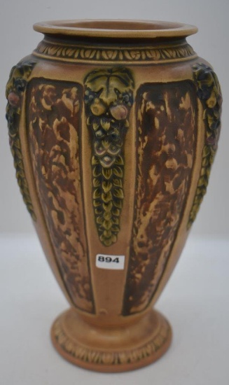 Roseville Florentine I 232-10" vase, brown