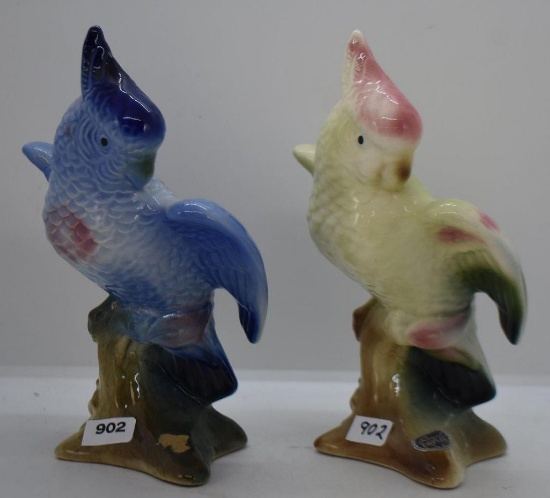 (2) Royal Copley Cockatoo 7.5" figurines