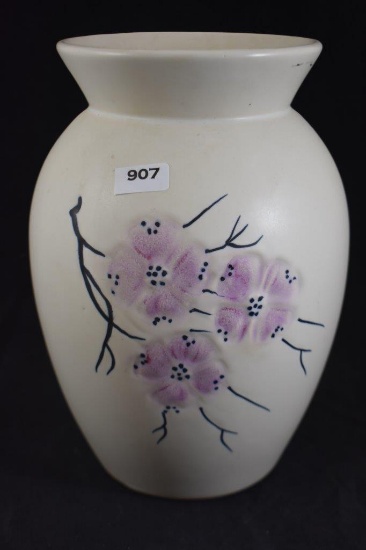 McCoy Dogwood 9" white vase