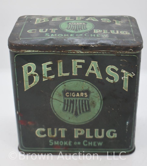 Belfast Cut Plug smoke or chew tobacco tin