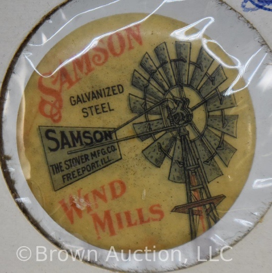 Samson Windmills celluloid pinback button