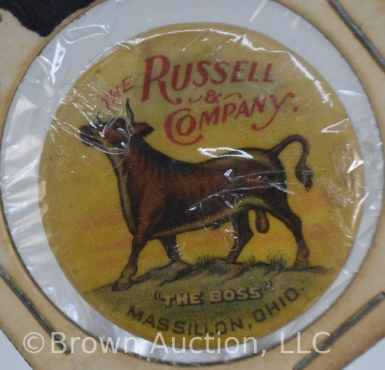 Russell & Co. "The Boss" celluloid pinback button