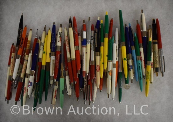 Large assortment of advertising pens