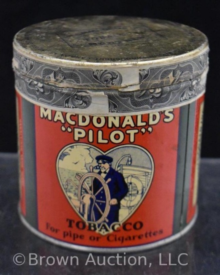 MacDonald's "Pilot" tobacco round tin