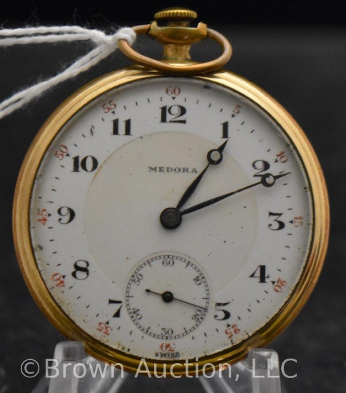 Medora gold pocket watch, Made by Elgin