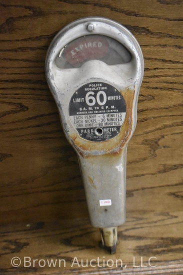 Vintage coin operated parking meter