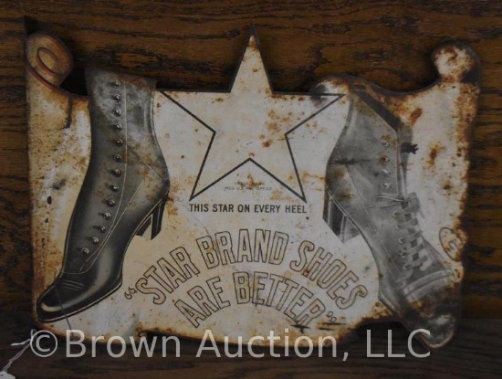 "Star Brand Shoes are Better" sst flange advertising sign