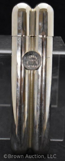 Chrome 1844 H. Upmann dual cigar case/flask