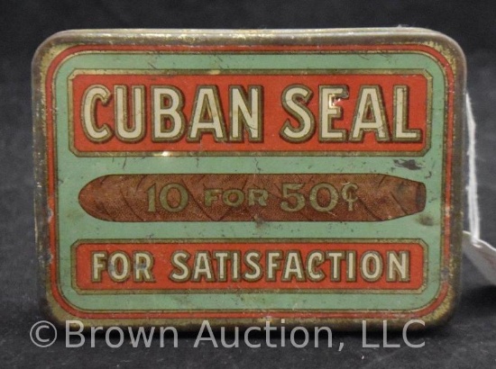 Cuban Seal for Satisfaction cigars tin