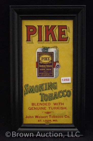 1920's Pike Smoking Tobacco chromolithograph advertising sign