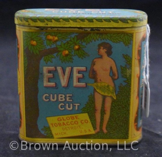 "Eve" cube cut tobacco pocket tin