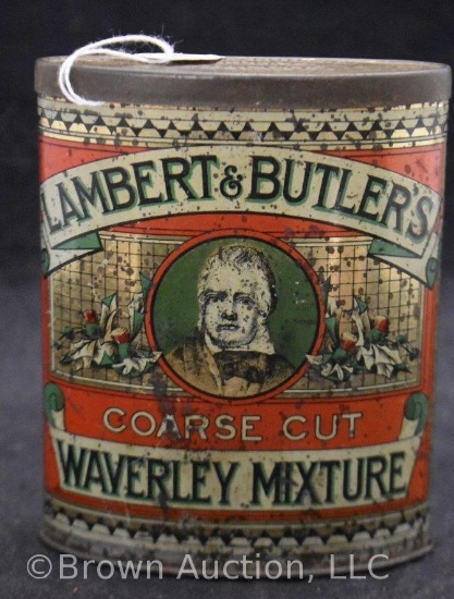 Scarce Lambert and Butler's oval vertical pocket tobacco tin
