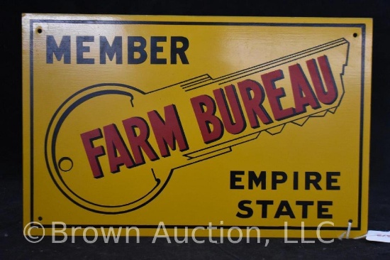Empire State Farm Bureau single sided tin sign