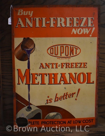 DuPont anti-freeze methanol cardboard advertising sign