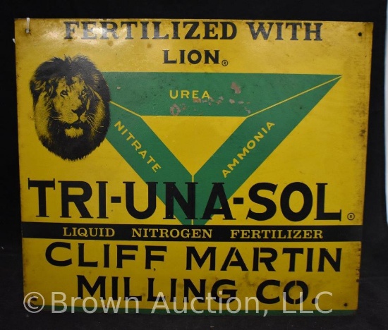 Tri-Una-Sol Lion Fertilizer single sided tin sign