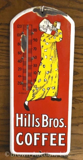 Hills Bros. Coffee porcelain advertising thermometer
