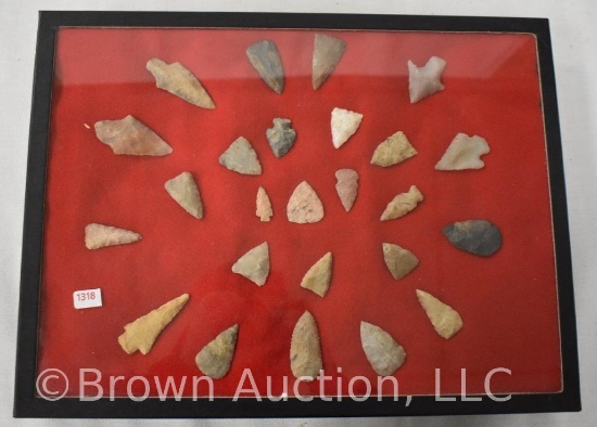 (25) Arrowheads, sizes ranging from 1-3"4