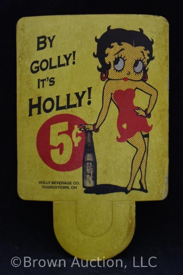 Holly soda cardboard advertising bottle topper display