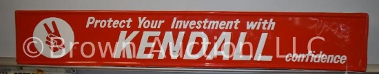Kendall Oil single sided embossed tin sign