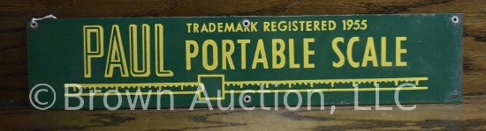 Paul Portable Scale single sided porcelain sign