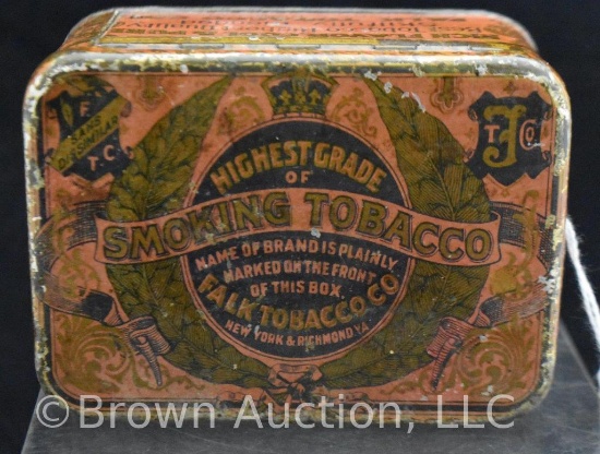 Falk Tobacco Co. advertising tin