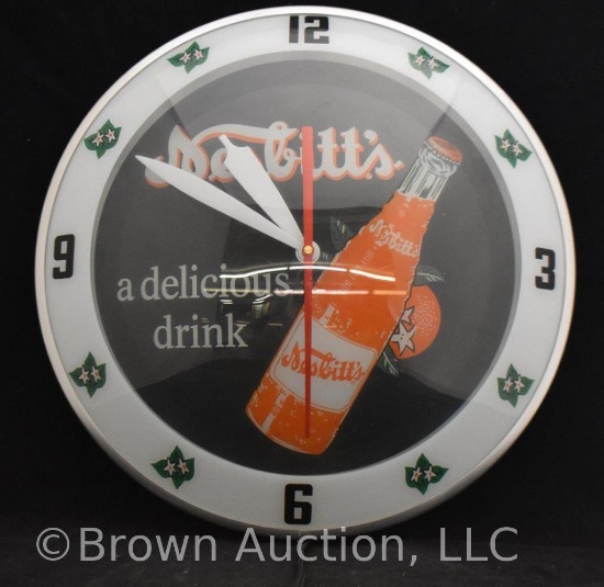 Nesbitt's advertising lighted bubble glass clock, 15"d