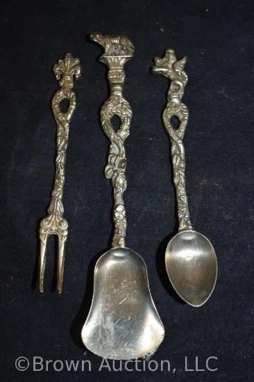 Vintage silverplate Cocktail fork/shovel/sugar spoon