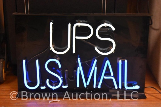 UPS/U.S. Mail neon sign