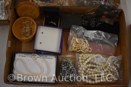 Assortment of jewelry - pearls, earrings, etc.