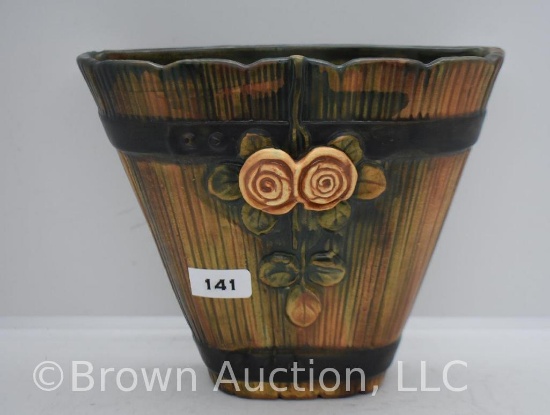 Mrkd. Weller Woodrose 5.5" wall vase