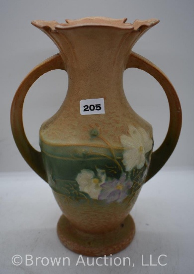 Roseville Cosmos 951-8" vase, brown