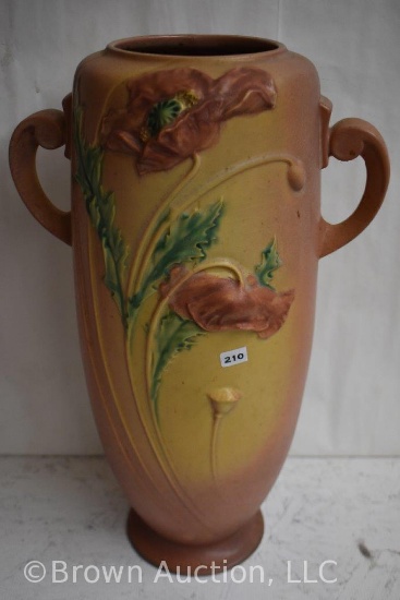 Roseville Poppy 879-18" vase, pink