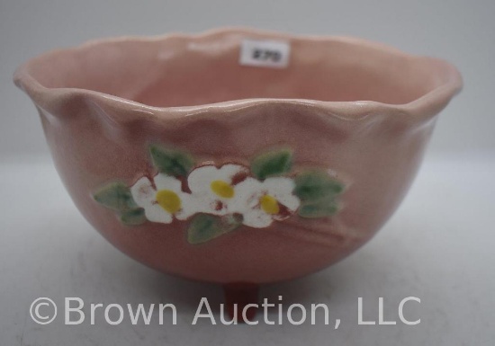 Roseville Mock Orange 927-6" planter bowl, pink