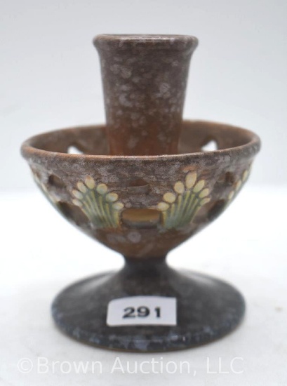 Roseville Ferella 1078-4" candle holder, brown
